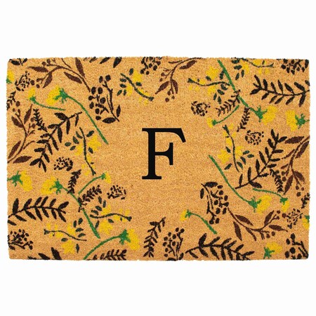 Calloway Mills Monogram Door Mat, Black, Yellow, Green, Natural, 24 in W x 36 in L 105082436F